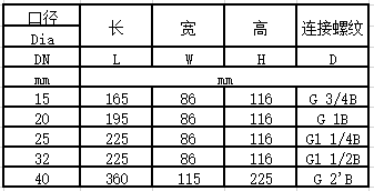 智能預(yù)付費水表規(guī)格尺寸表